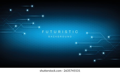 Fundo de tecnologia abstrato azul Futuristic ilustração vetorial de conceito de sistema de alta tecnologia