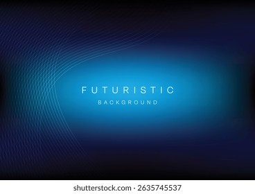 Fondo de tecnología Abstractas futurista azul Ilustración vectorial de concepto de sistema de alta tecnología