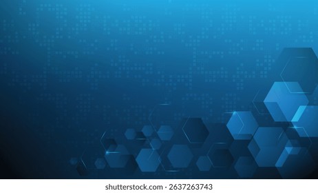 Blue Futuristic Abstract technology background Hi-tech system concept vector illustration
