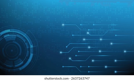 Blue Futuristic Abstract technology background Hi-tech system concept vector illustration