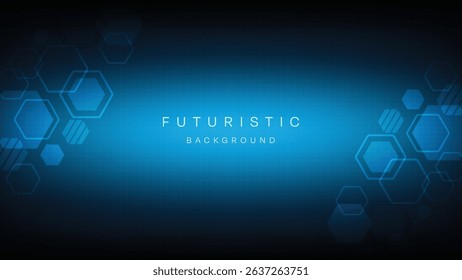Blue Futuristic Abstract technology background Hi-tech system concept vector illustration
