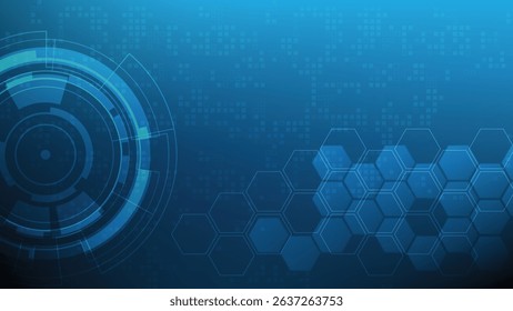Blue Futuristic Abstract technology background Hi-tech system concept vector illustration