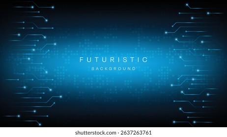 Blue Futuristic Abstract technology background Hi-tech system concept vector illustration