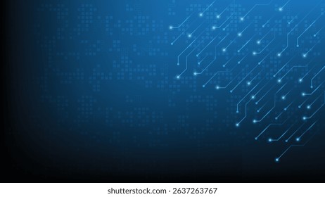 Blue Futuristic Abstract technology background Hi-tech system concept vector illustration