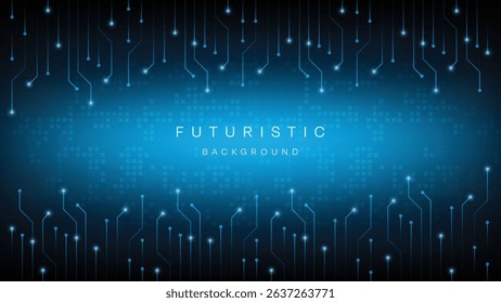 Blue Futuristic Abstract technology background Hi-tech system concept vector illustration