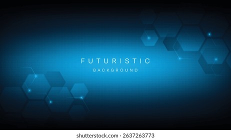 Blue Futuristic Abstract technology background Hi-tech system concept vector illustration