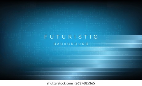 Blue Futuristic Abstract technology background Hi-tech system concept vector illustration