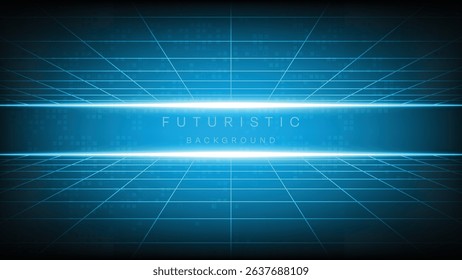Blue Futuristic Abstract technology background Hi-tech system concept vector illustration
