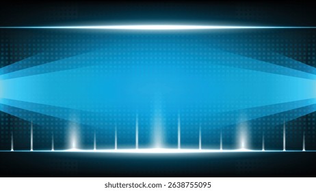 Blue Futuristic Abstract technology background Hi-tech system concept vector illustration