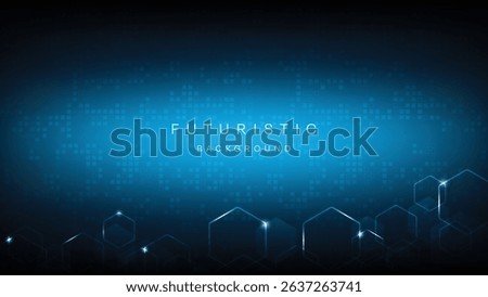 Blue Futuristic Abstract technology background Hi-tech system concept vector illustration