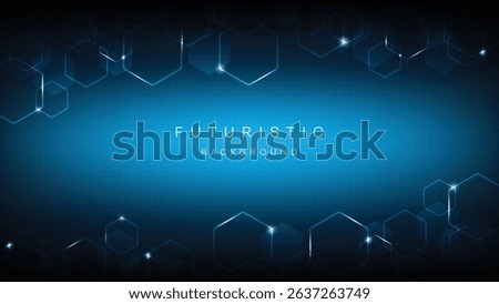 Blue Futuristic Abstract technology background Hi-tech system concept vector illustration