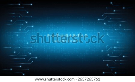 Blue Futuristic Abstract technology background Hi-tech system concept vector illustration