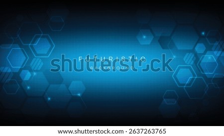 Blue Futuristic Abstract technology background Hi-tech system concept vector illustration