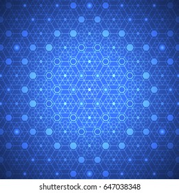 Blue futuristic background. Bright technology background.