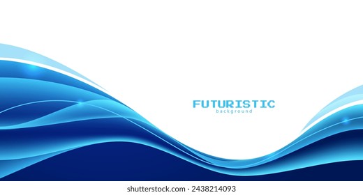 fondo futurista azul con color degradado. ilustración vectorial