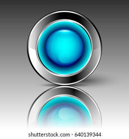 Blue futuristic circle