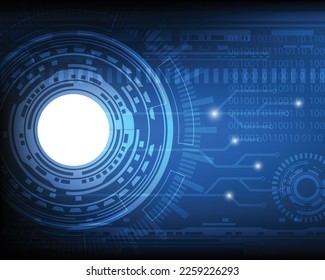Blue Futuristic Circuit Abstract technology background Hi-tech system concept vector illustration