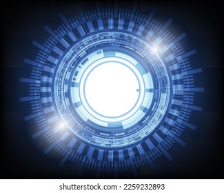Blue Futuristic Circuit Abstract technology background Hi-tech system concept vector illustration
