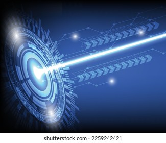 Blue Futuristic Circuit Abstract technology background Hi-tech system concept vector illustration