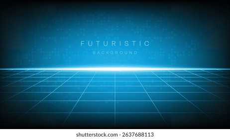 Blue Futuristic Circuit Abstract technology background Hi-tech system concept vector illustration