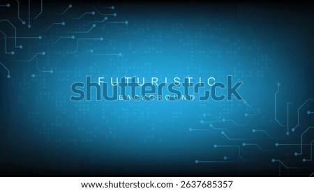 Blue Futuristic Circuit Abstract technology background Hi-tech system concept vector illustration