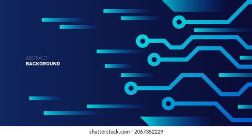 Diseño de fondo azul futurista, geométrico de conexión y tecnología