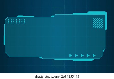Vector de visualización de datos HUD de interfaz de pantalla futurista azul