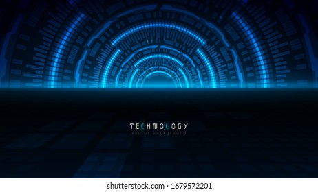 fondo vectorial abstracto de la tecnología de interfaz azul futurista,diseño de fondo de la tecnología del ciberespacio copia espacial,pantalla de la tecnología de la realidad virtual fondo de la computadora