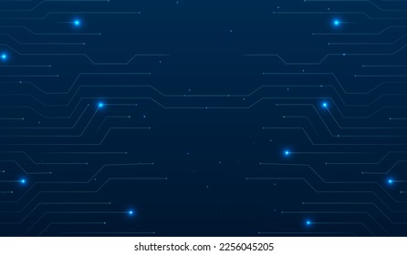 fondo azul futurista de tecnología de red
