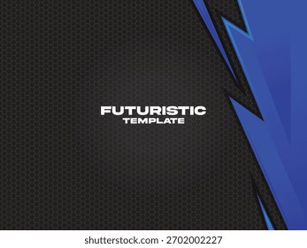 Fondo futurista azul de la tecnología con la textura del hexágono