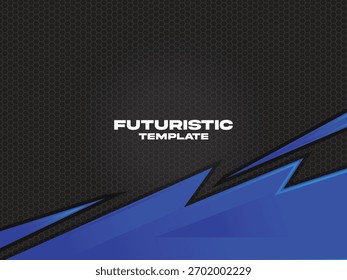 Fundo tecnológico futurista azul com textura hexágono