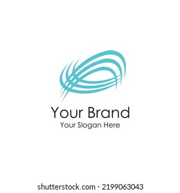 tecnología azul futurista marca de comunicación logotipo de negocios finanzas