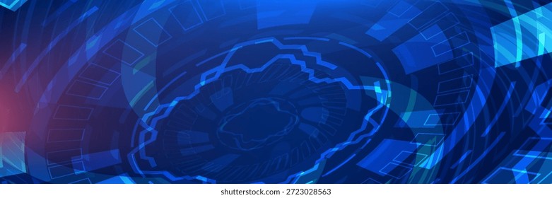 fundo de conceito de tecnologia futurista azul com diagrama digital