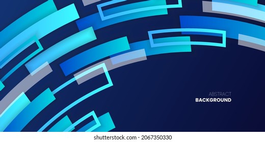 Blue Futuristic and Technology Geometric Abstract Background Design