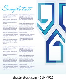 Blue futuristic vector background for business presentation.