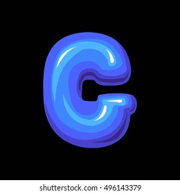 blue g on black