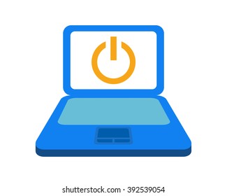 blue gadget technology internet laptop image vector