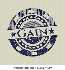 Blue Gain distress grunge stamp