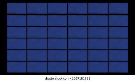 Blue game board featuring columns of categories and amounts in a quiz format.