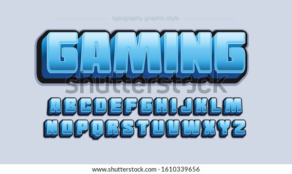 Download Blue Gamming Rounded Bold 3d Glossy Stock Vector Royalty Free 1610339656
