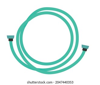 Blue  garden hose. vector illustration
