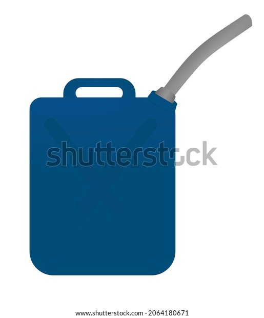 Blue Gas Can Vector Illustration Stock Vector Royalty Free 2064180671