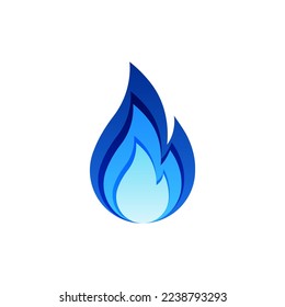 blue gas icon logo design concept isolated on white background. vector illustration.