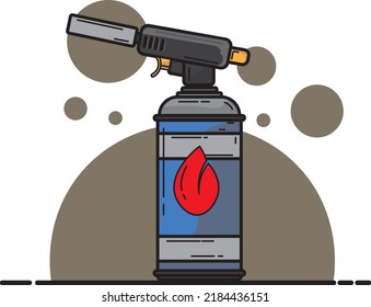 blue gas torch vector drawing