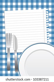 Blue gastronomic background