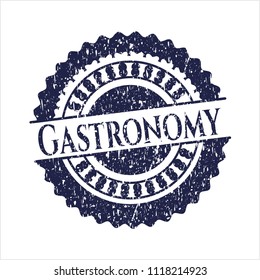 Blue Gastronomy distress rubber grunge seal