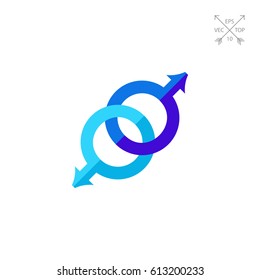 Blue gay icon