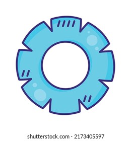 blue gear cog machine icon