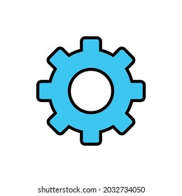 Blue gear icon for apps and web sites