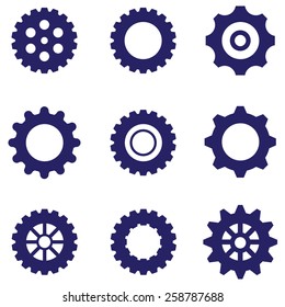 Blue Gear Icons